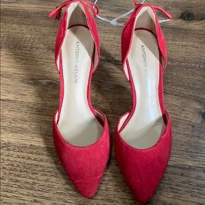 Antonio Melani red heels. Size 7